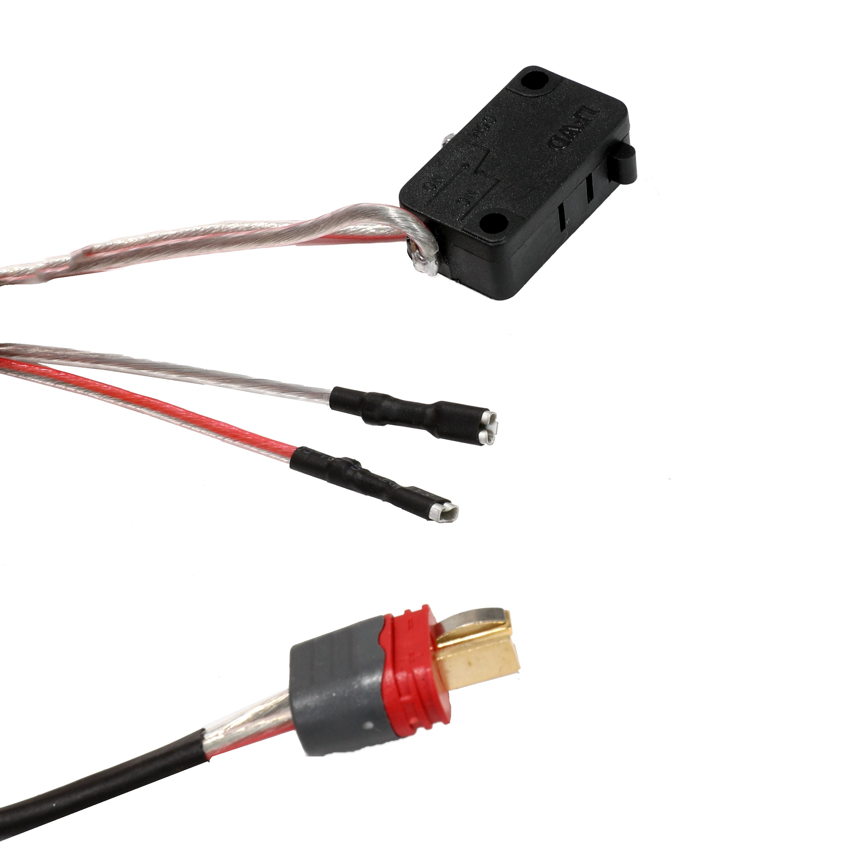 V3 Low Resistance 15AWG Silver Wiring & Microswitch Assembly (Standard Deans)
