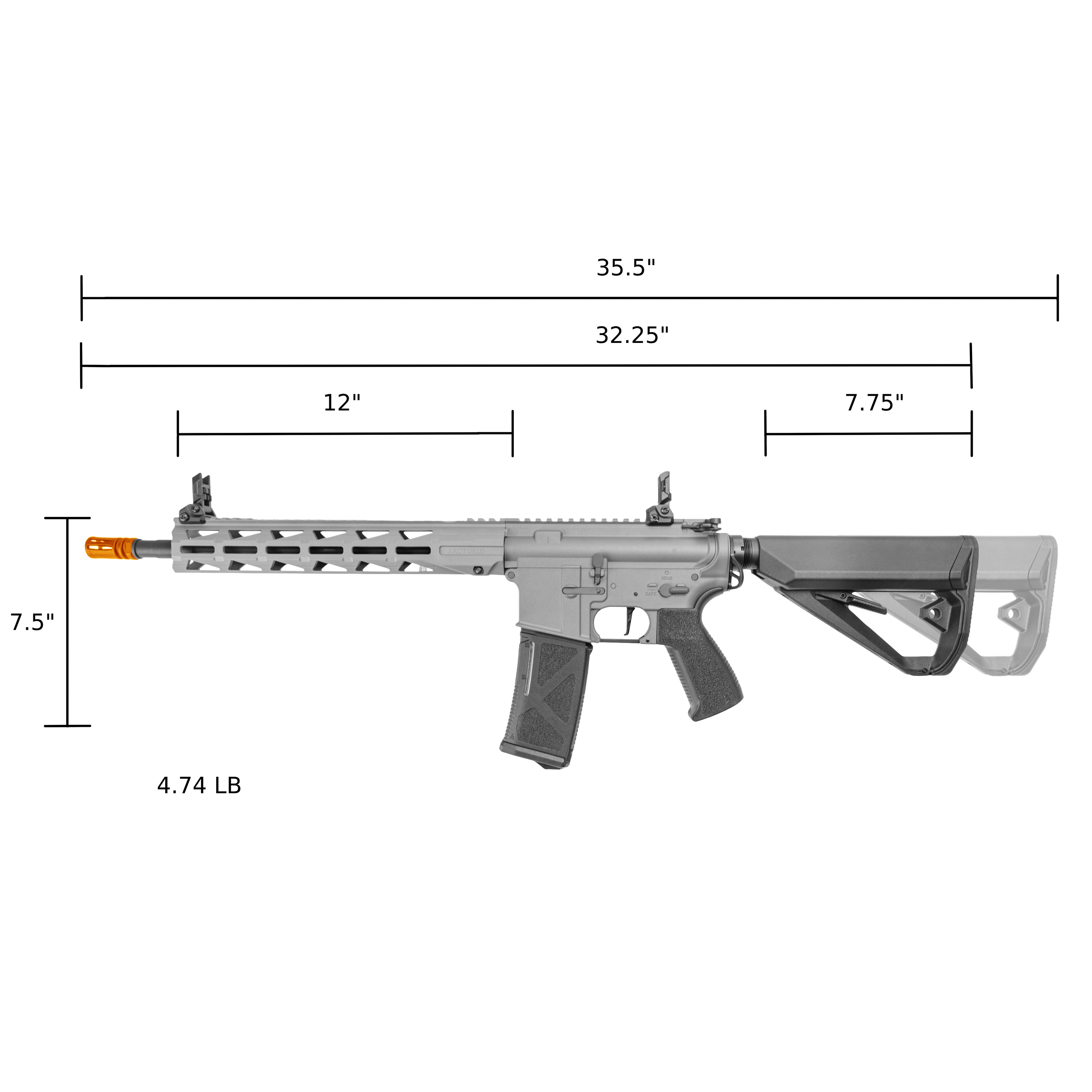 ARCTURUS LWT MK-III Carbine 12" SPORT AEG SE® Grey