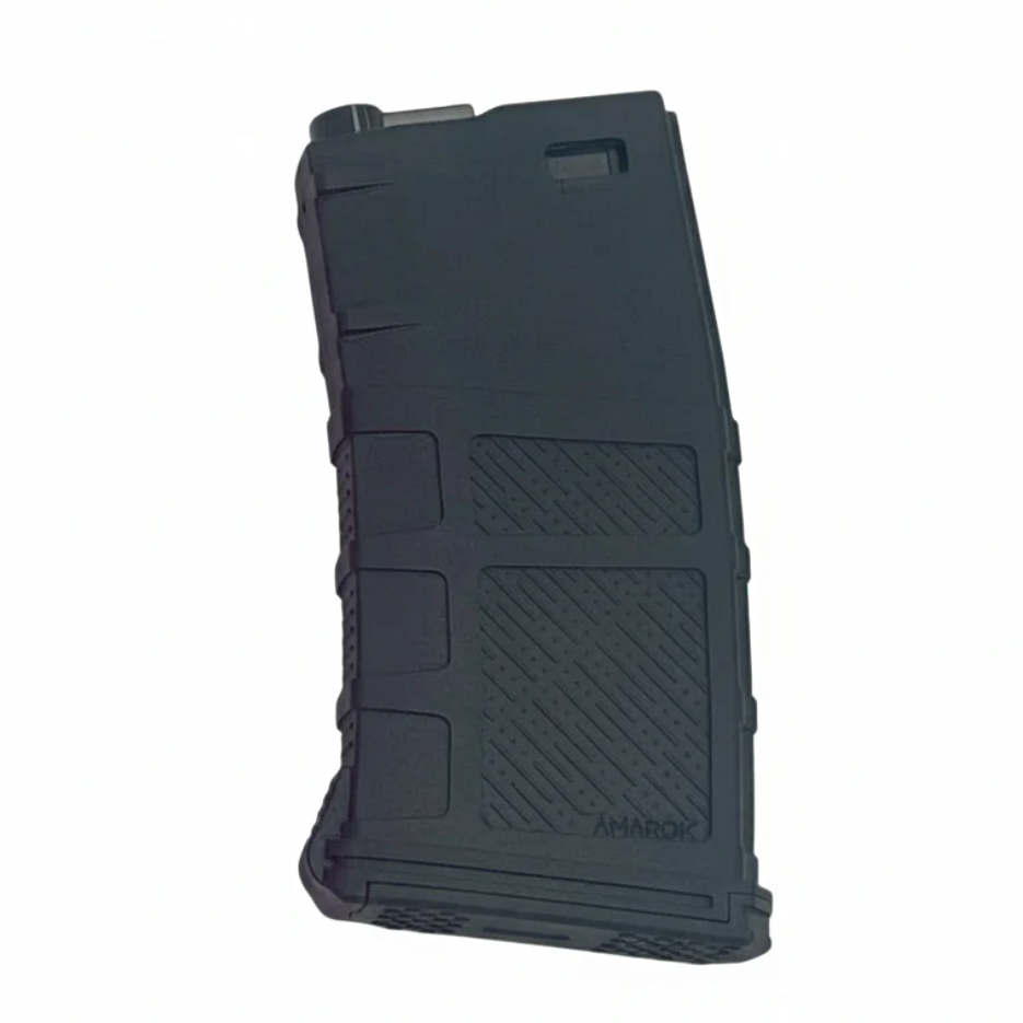 Amarok AM190 M series - 190 rounds Fast Feed Mid Cap Magazine - Type A1 - Black Cover + Solid Black top