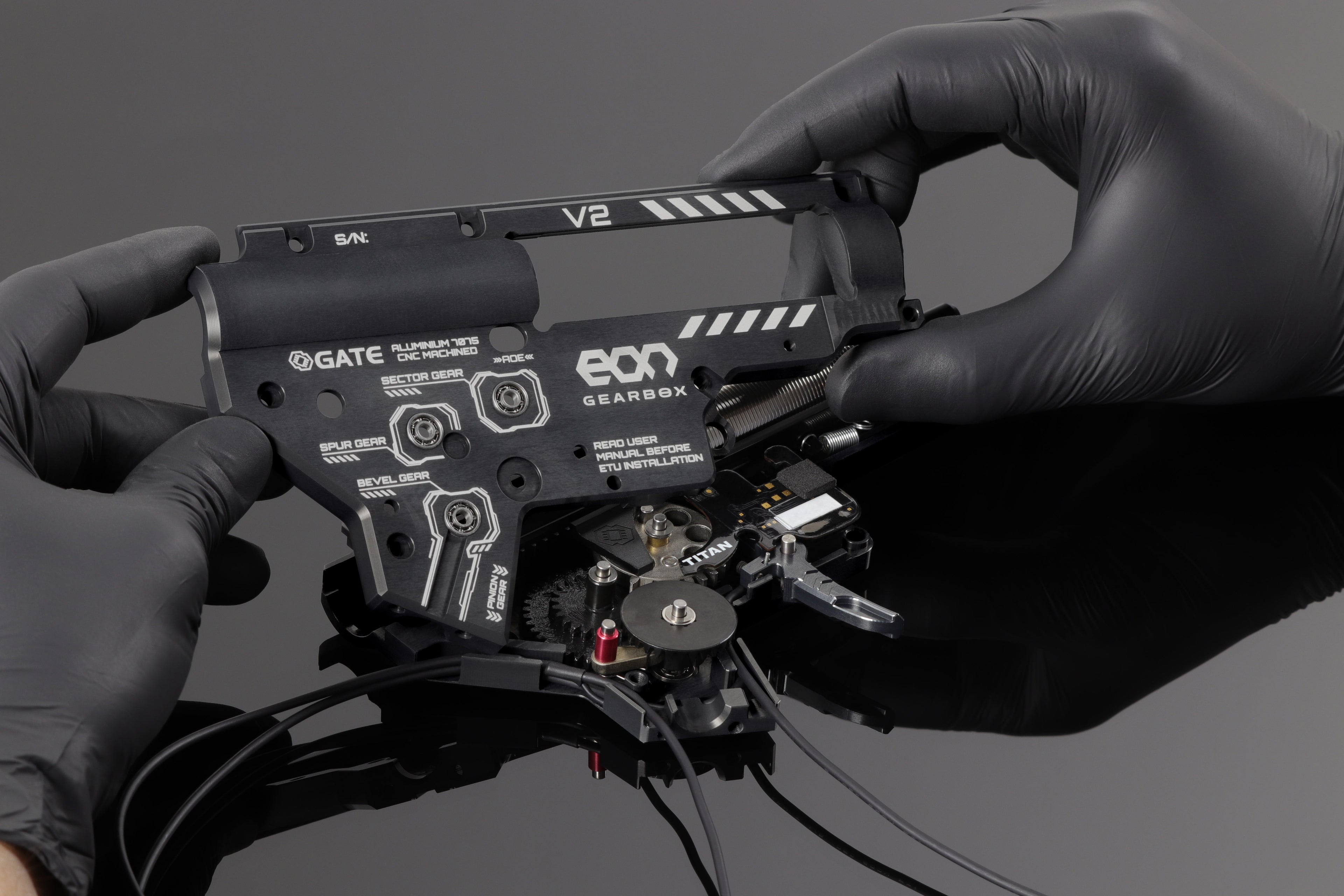 EON Complete V2 Gearbox with TITAN IIBluetooth® - Short Stroke - 330 FPS / 1.0 J [RearWired]