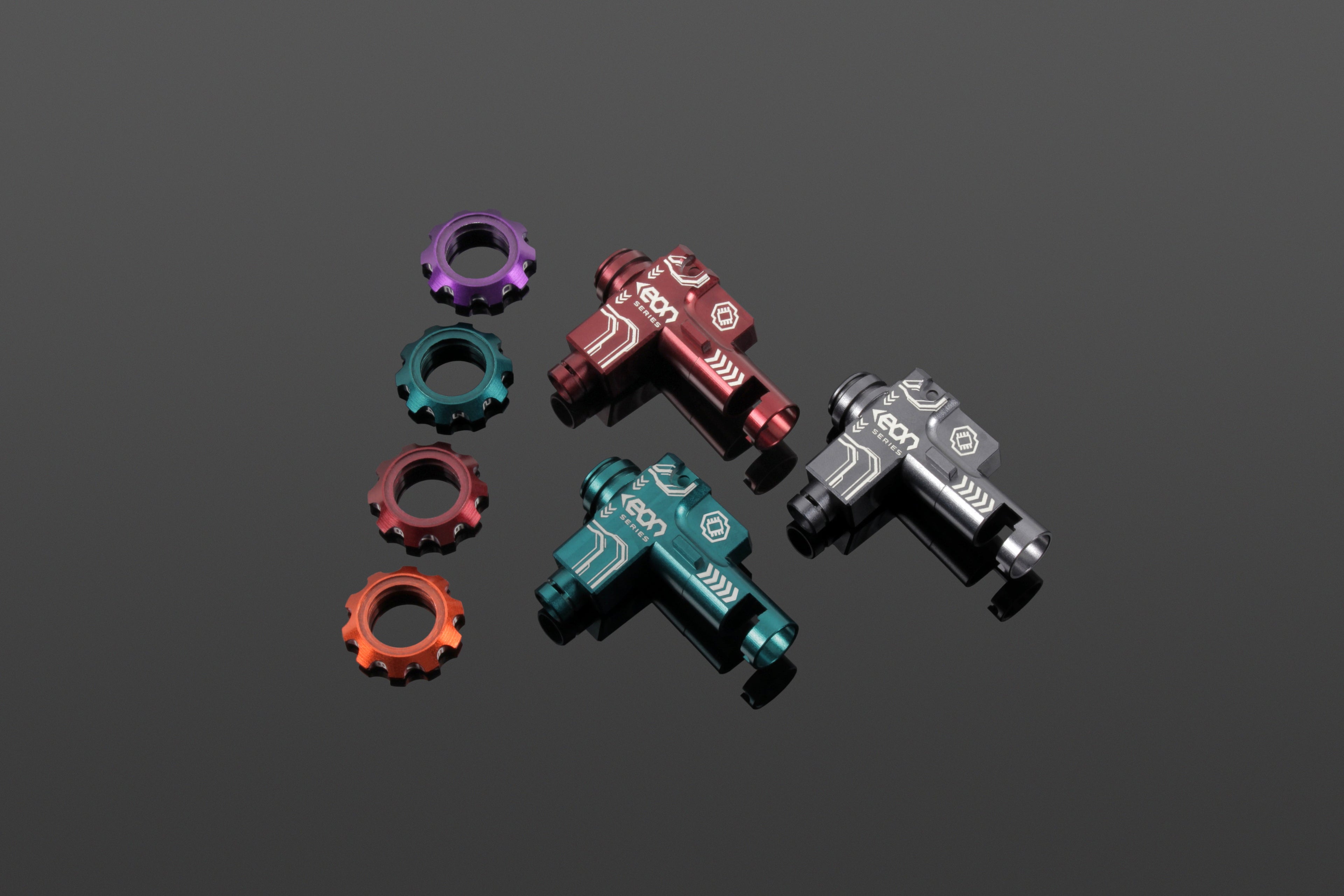 EON Hop-Up Chamber - Titanium housing + Red rotary dial