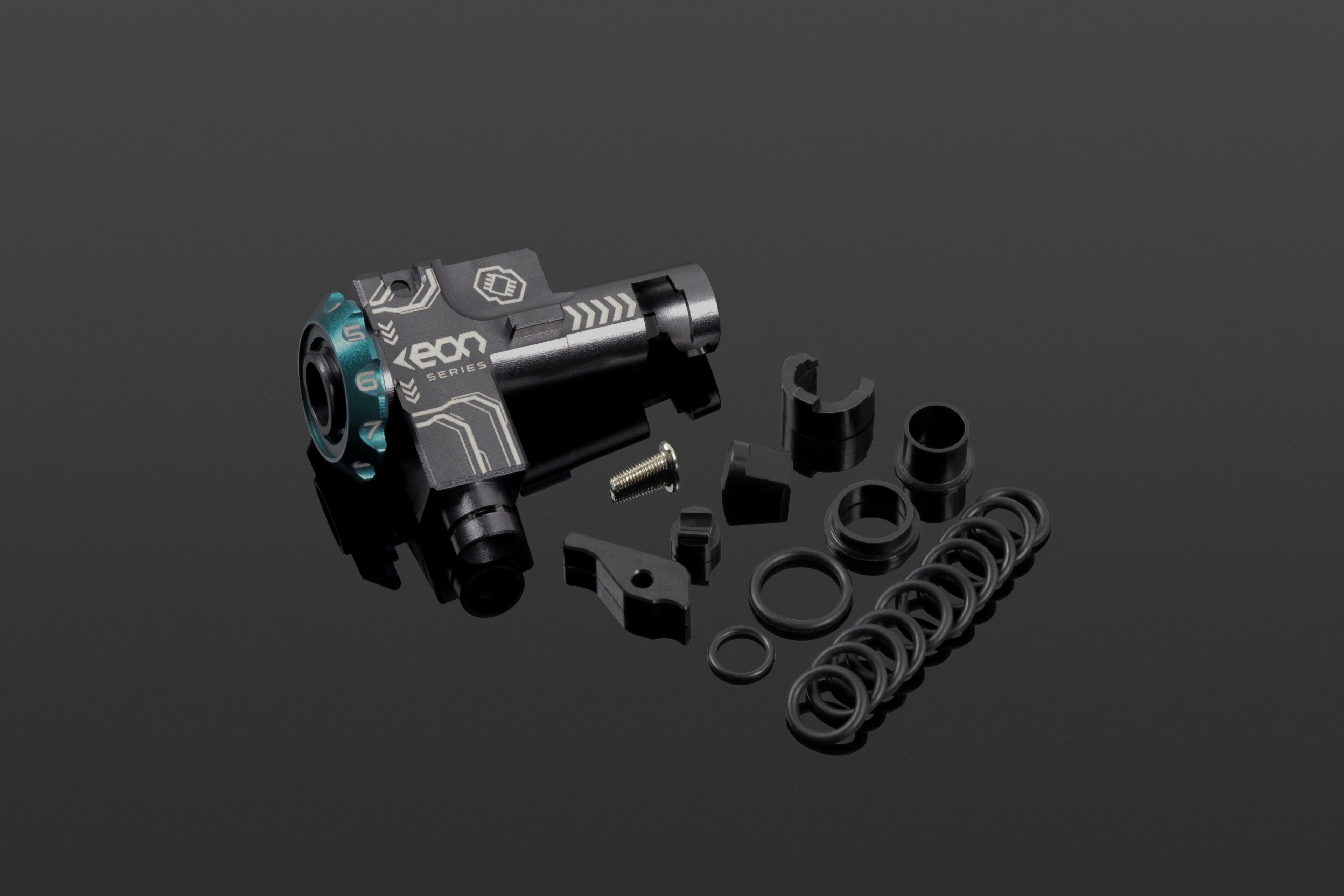 EON Hop-Up Chamber - Titanium housing + Red rotary dial