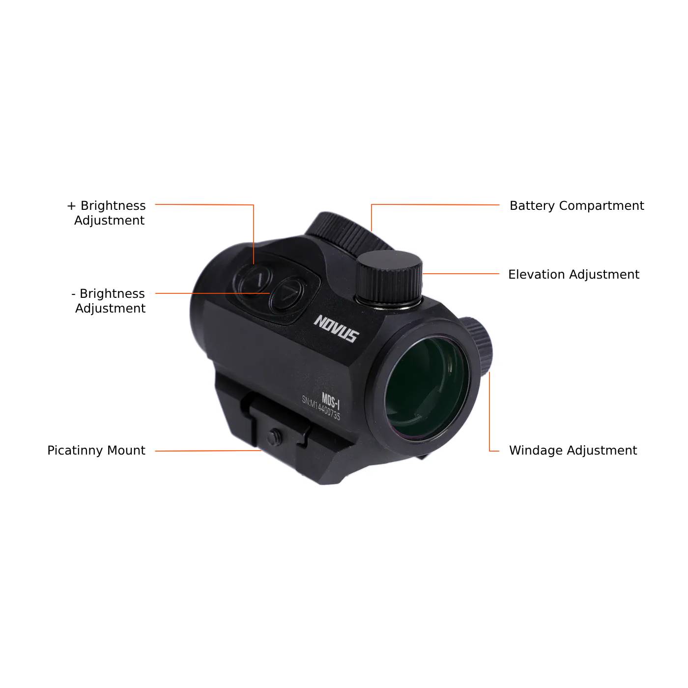 Novus Precision Optic Micro Red Dot Sight MDS1