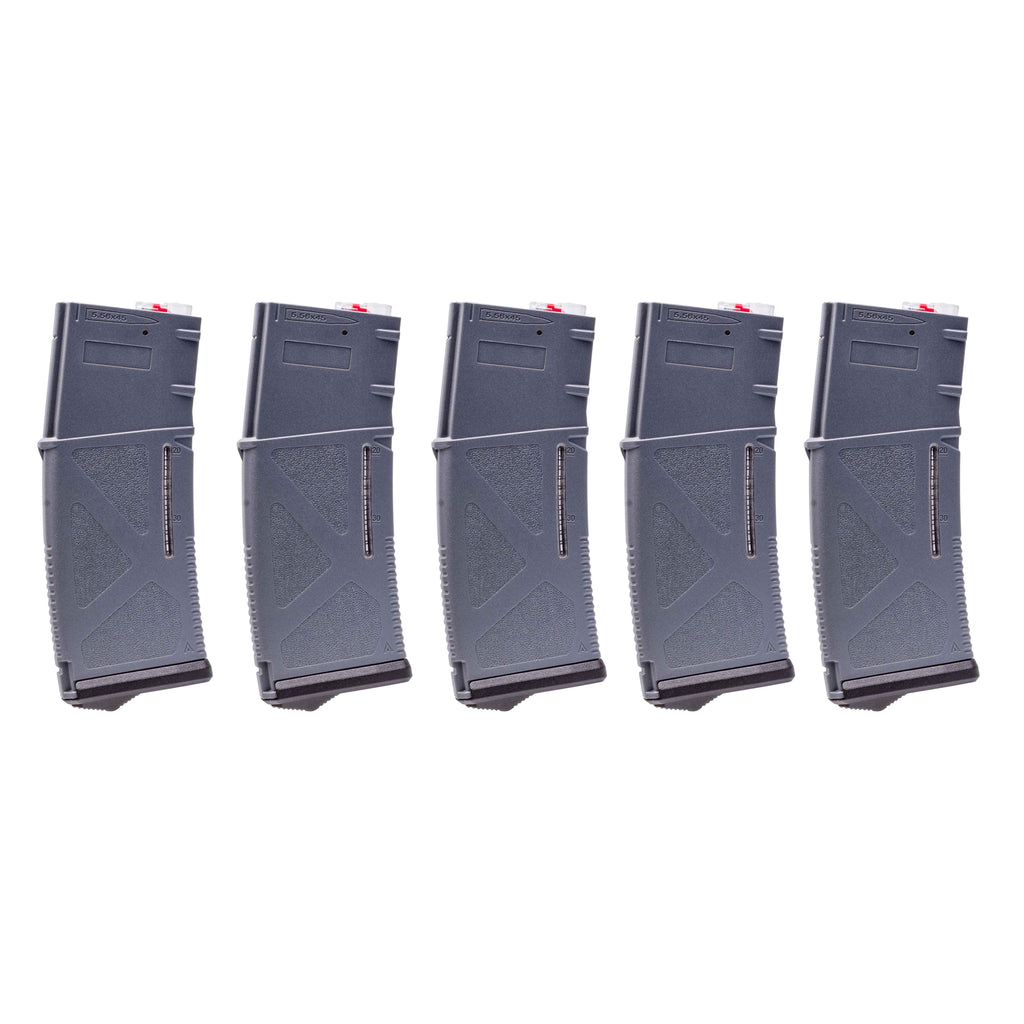 ARCTURUS AR MOD1 M4/M16 200Rds Mid-Cap Windowed EMM Magazine Grey [5-PACK]