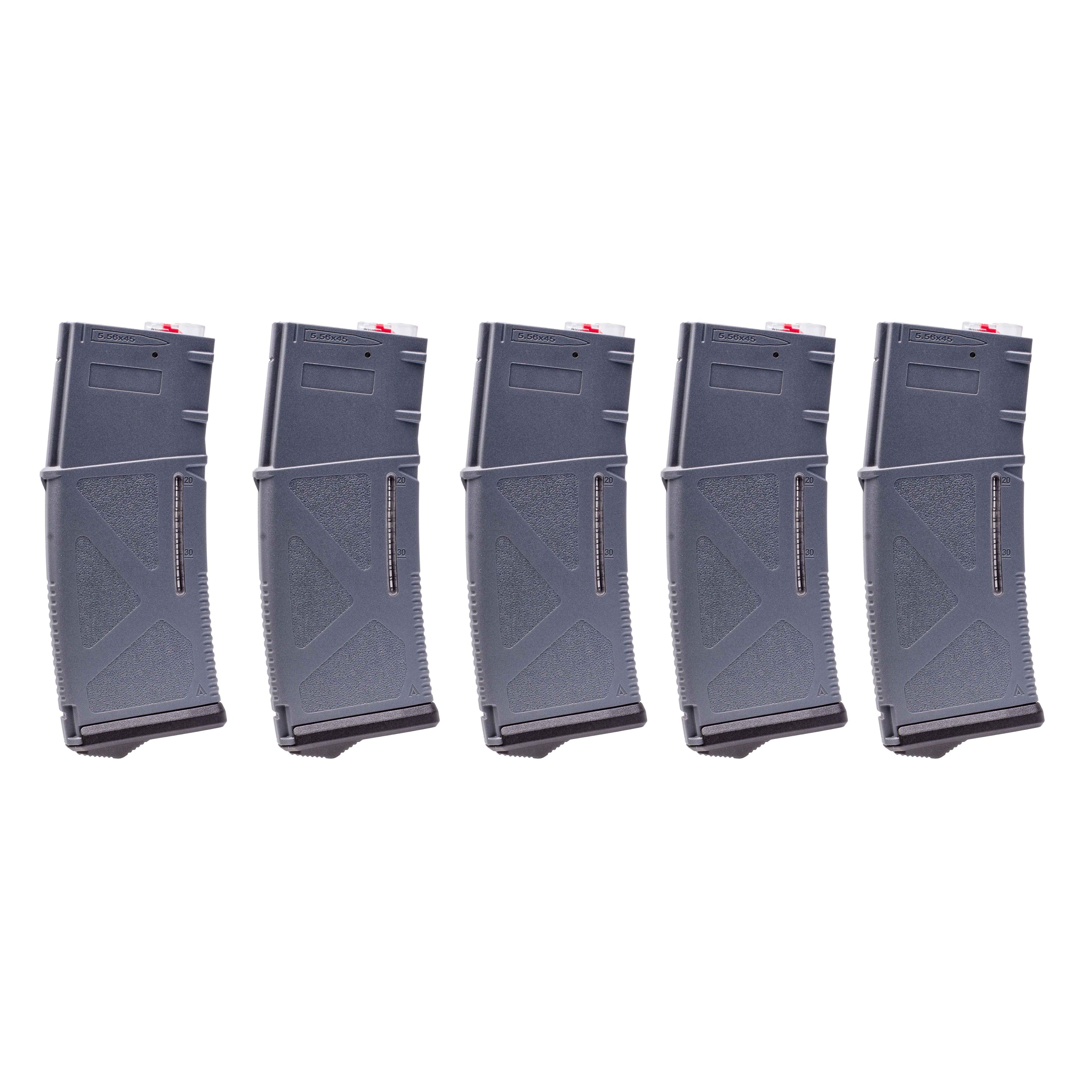 ARCTURUS AR MOD1 M4/M16 200Rds Mid-Cap Windowed EMM Magazine Grey [5-PACK]