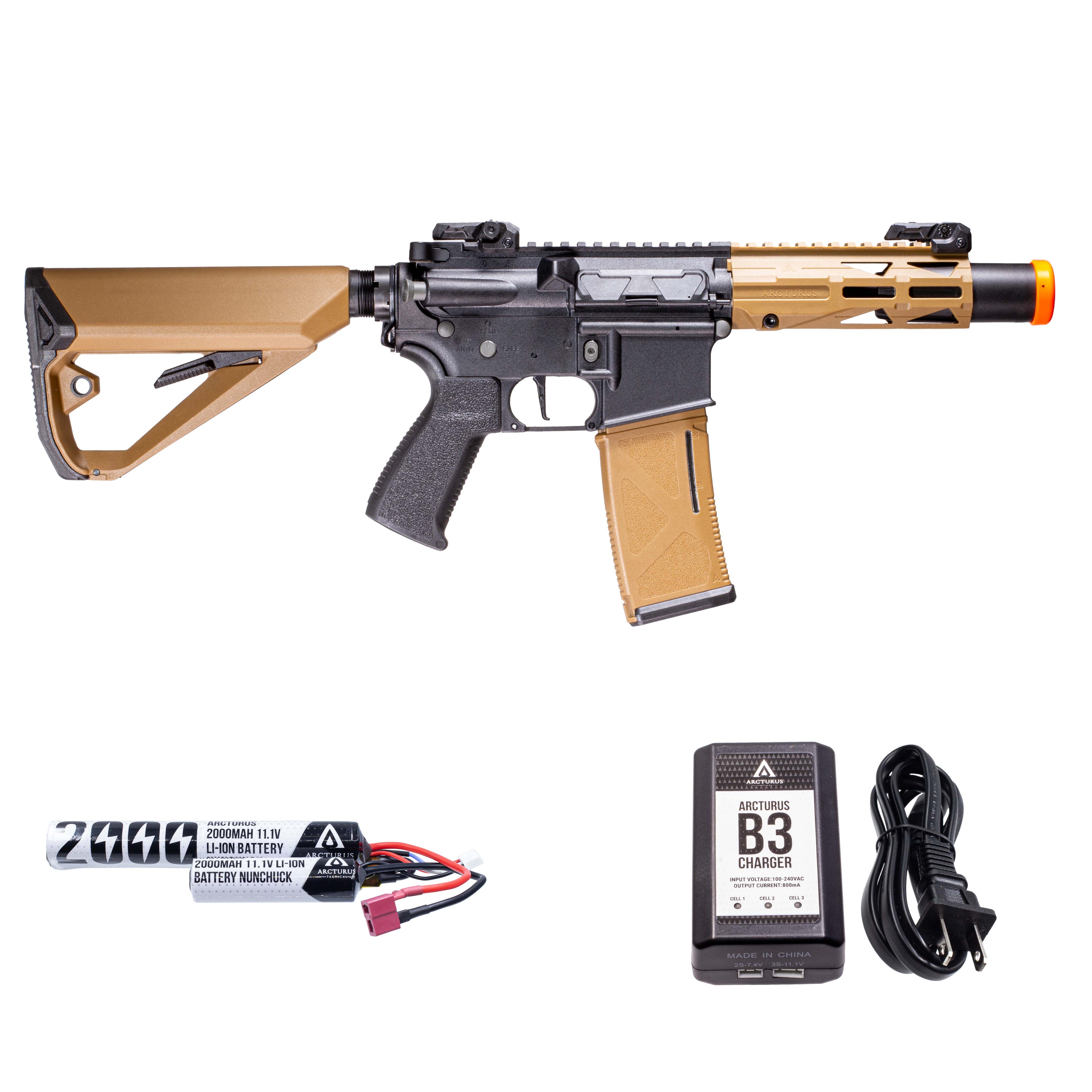 ARCTURUS LWT MK-III Rental Spec 5.5" SPORT AEG Black-Tan Starter Pack