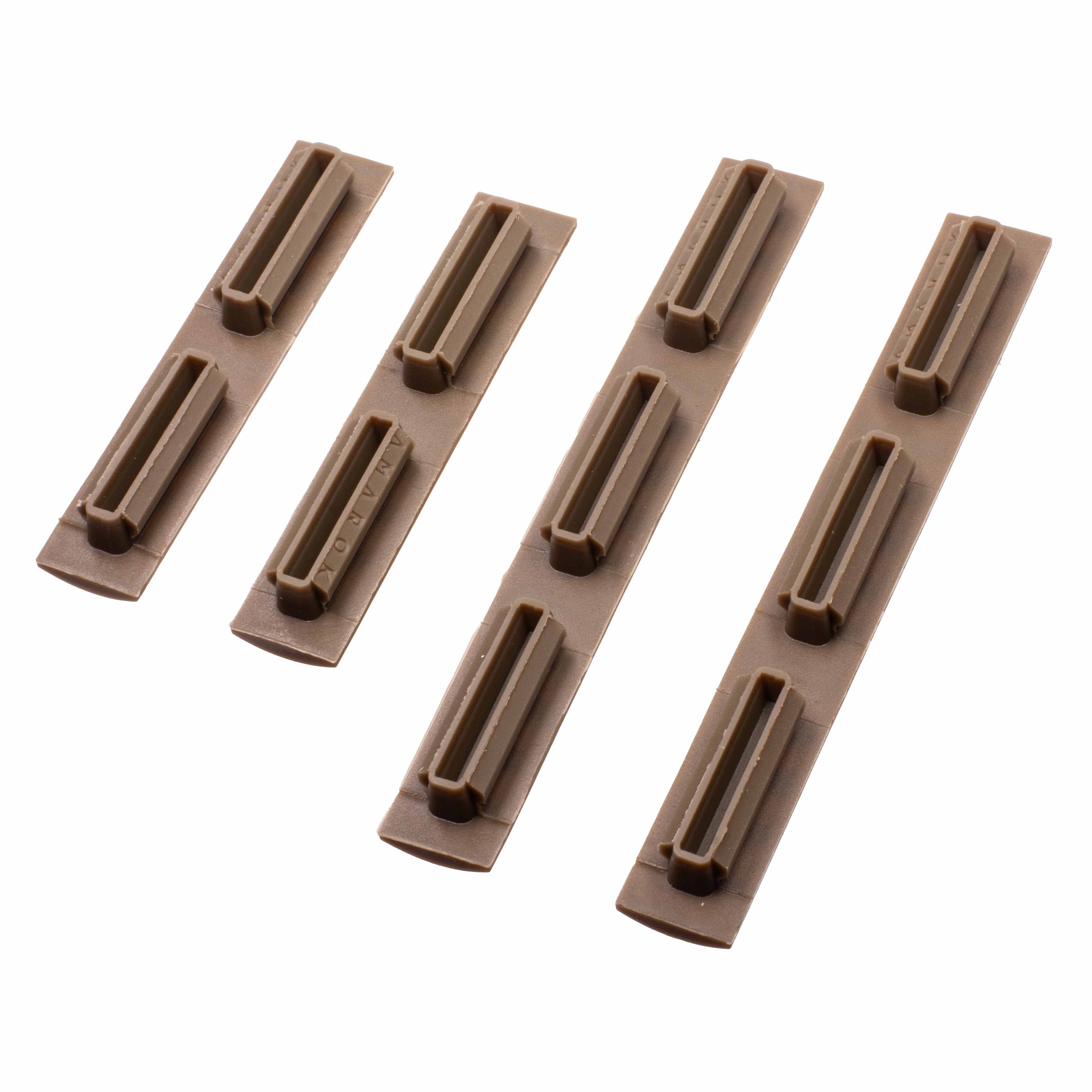 Amarok M-Lok Rail Cover - FDE Color Type A: 2pcs Long(3 panels) +2pcs short(2 panels)