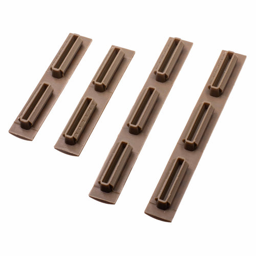 Amarok M-Lok Rail Cover - FDE Color Type A: 2pcs Long(3 panels) +2pcs short(2 panels)