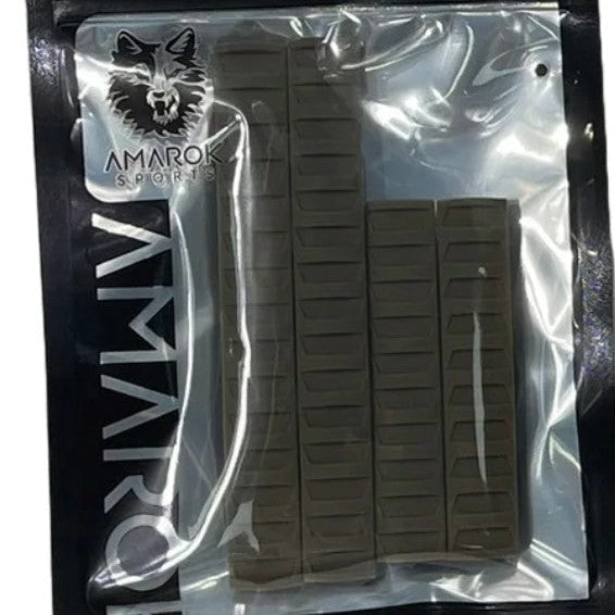 Amarok M-Lok Rail Cover - FDE Color Type A: 2pcs Long(3 panels) +2pcs short(2 panels)