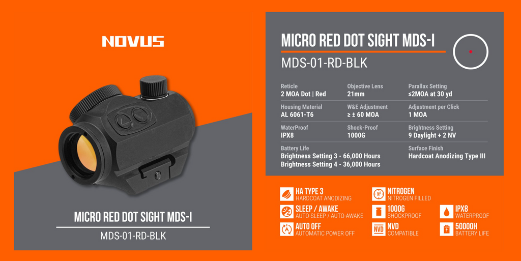 Novus Precision Optic Micro Red Dot Sight MDS1