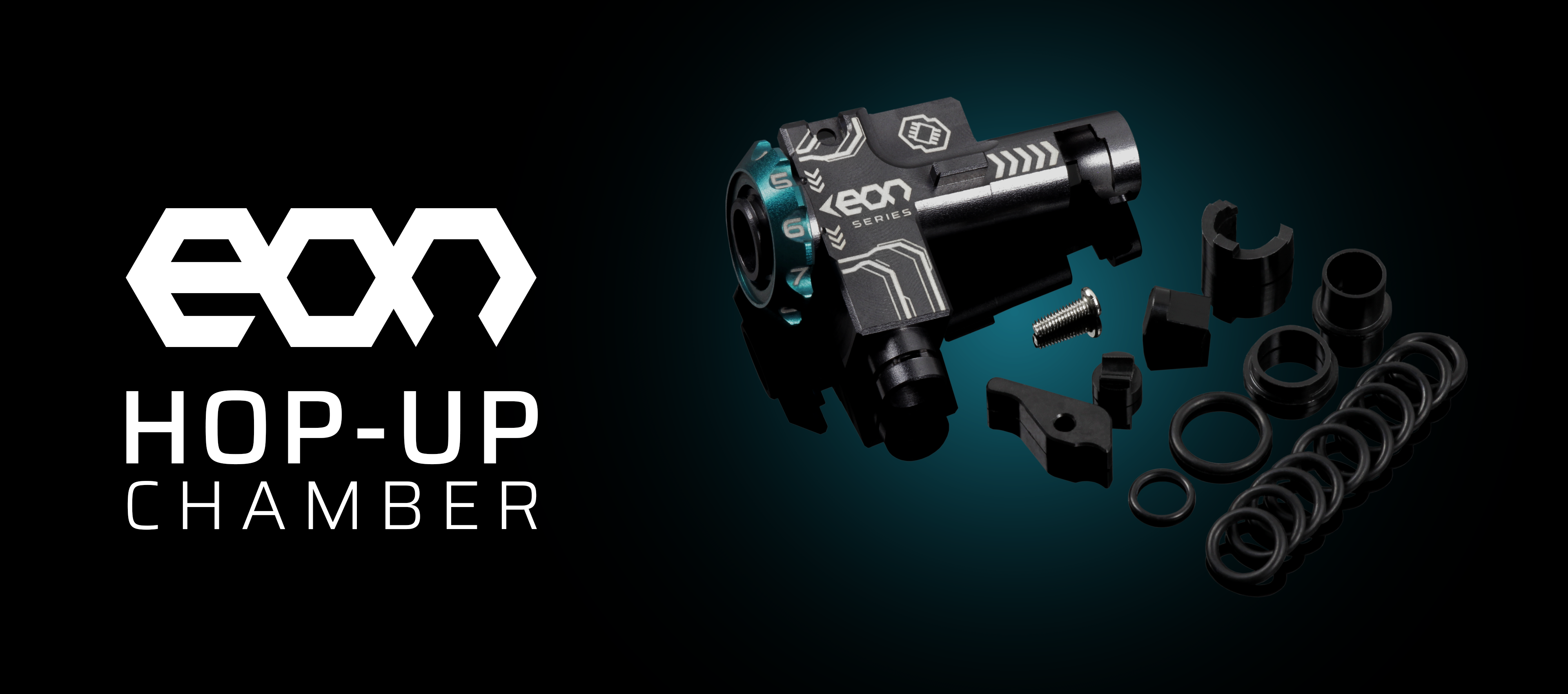 EON Hop-Up Chamber - Titanium housing + Red rotary dial