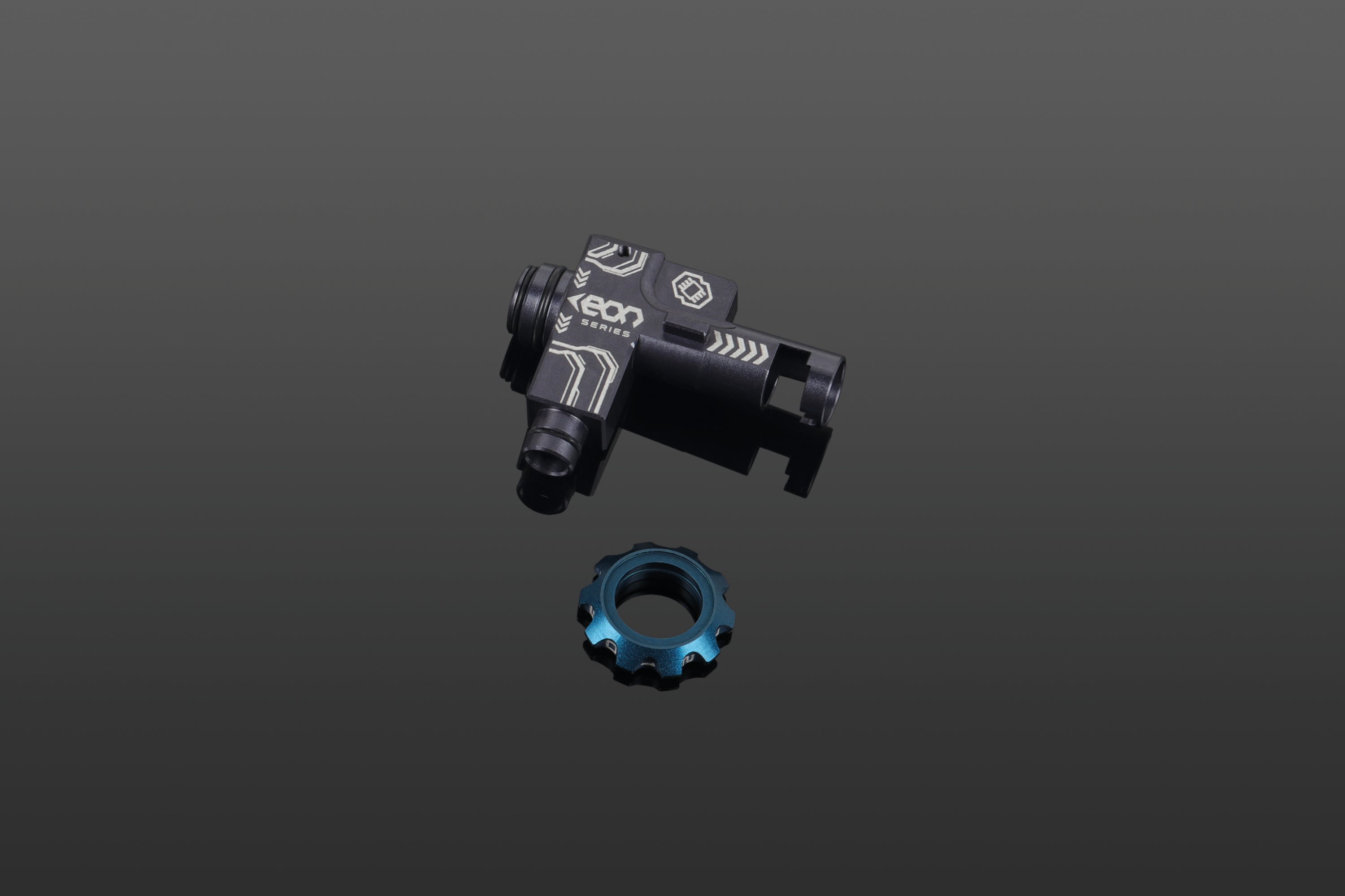EON Hop-Up Chamber - Titanium housing + Red rotary dial